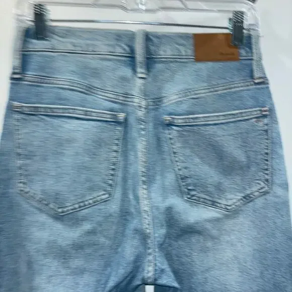 Madewell Perfect Vintage Jean in Ellicott Wash Sz 25 |High Rise Raw Hem Straight - Picture 14 of 15